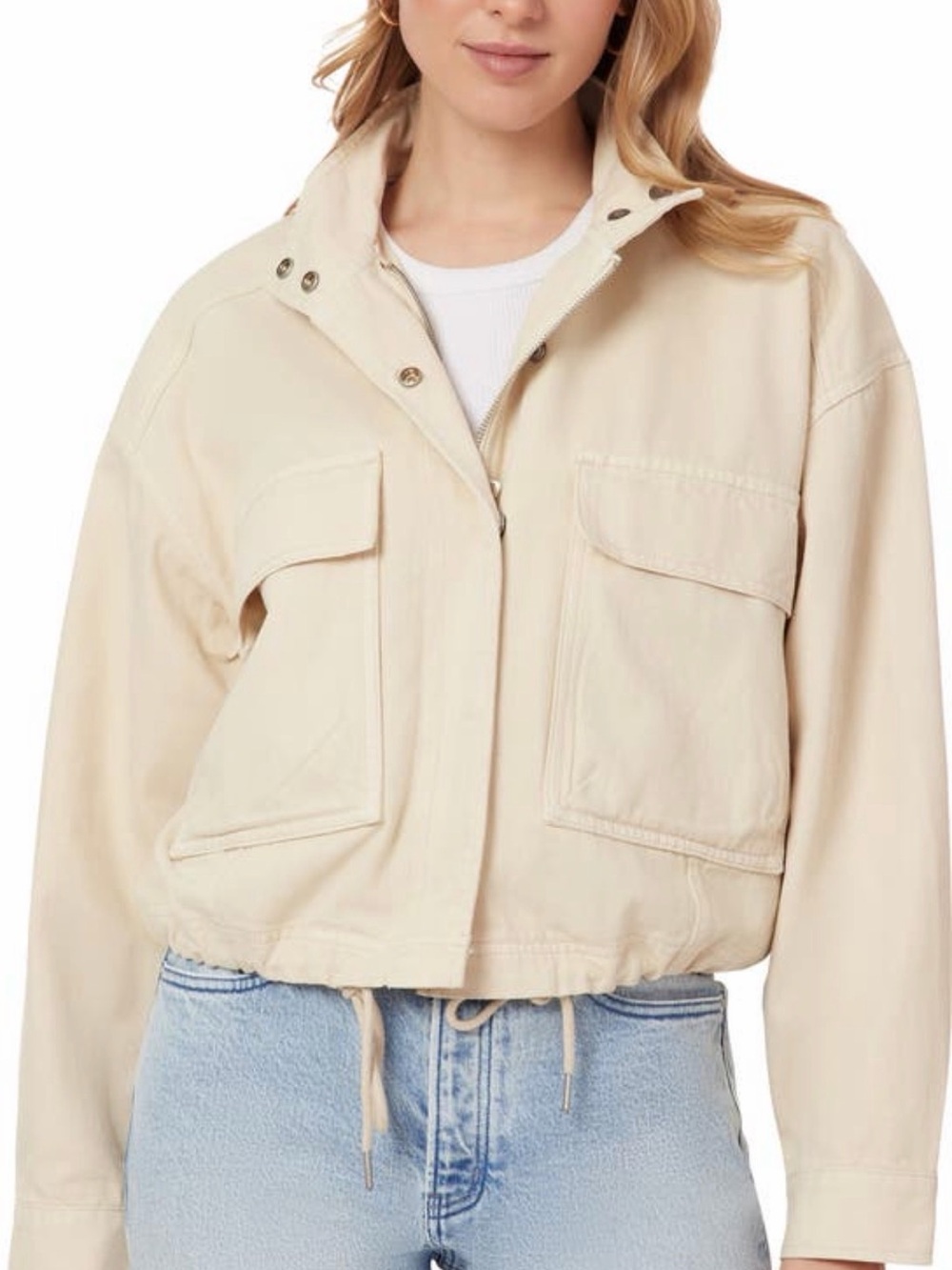 Scotch & Soda Amsterdam Cream Oversized Jacket Sz M NWT - Picture 2 of 13